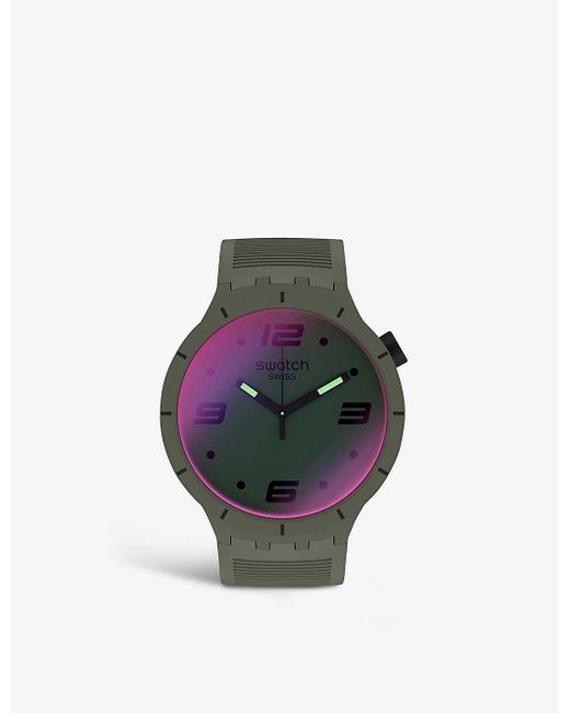 Swatch Mens Green So27m105 Futuristic Silicone And Plastic Watch for Men -  Lyst