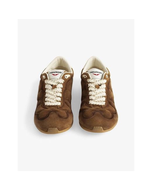 Zadig & Voltaire Brown Dance Suede Trainers