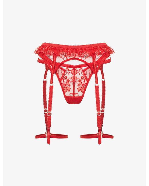 Lounge Underwear Red Danielle Lace Two-piece Set