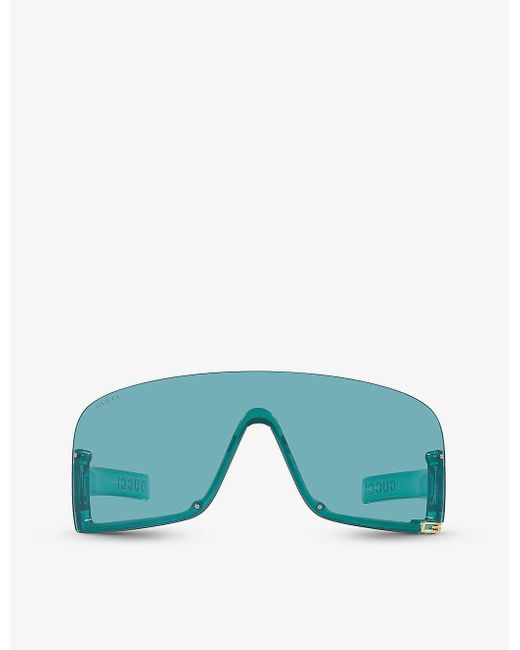 Gucci Blue Gc002162 gg1637s Irregular-frame Injected Sunglasses