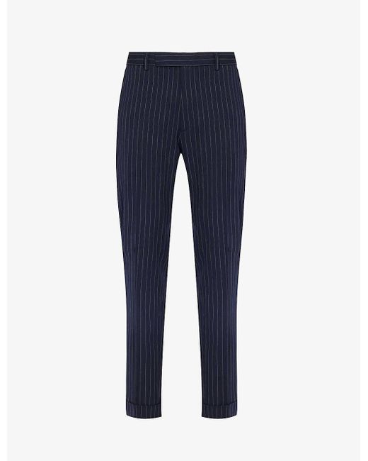 Polo Ralph Lauren Blue Vy Pinstripe Regular-fit Tapered-leg Recycled Polyester-blend Trousers for men