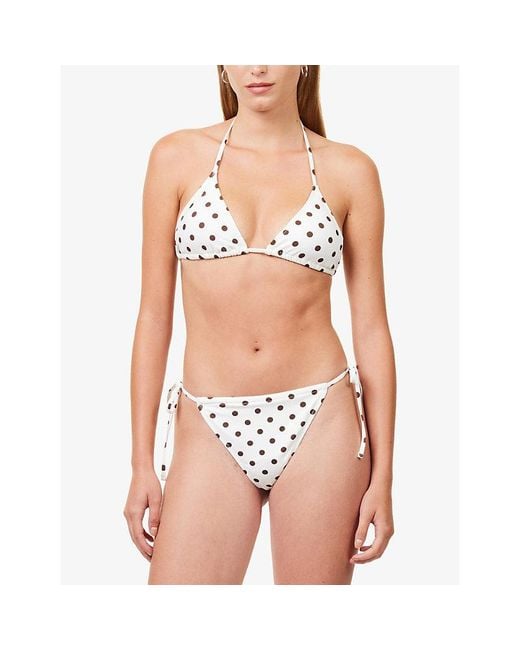 4th & Reckless White Emily Bikini Top