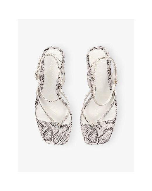 Sam Edelman White Pax Leather Heeled Sandals