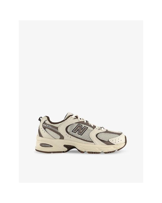 New Balance White Mr530 Logo-Embossed Leather And Mesh Low-Top Trainers