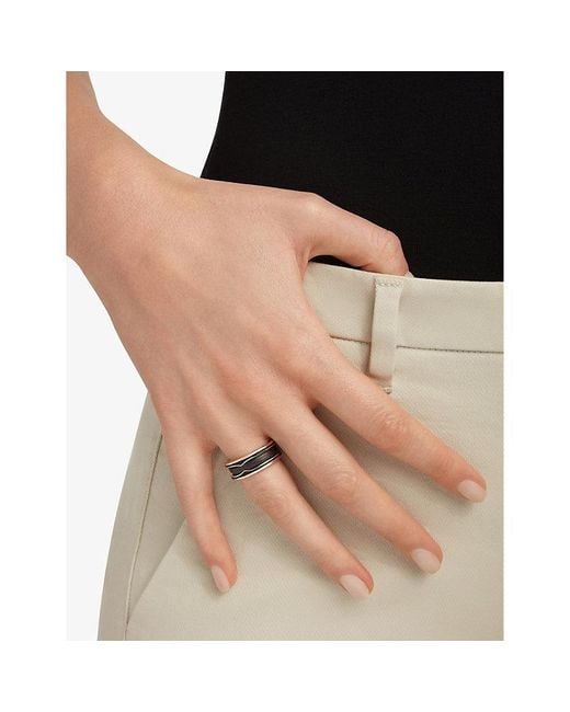 BVLGARI White B.Zero1 18Ct Rose- And Ceramic Ring