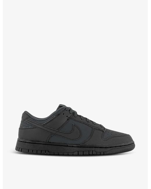 Nike Black Dunk Low Panelled Leather Low-top Trainers