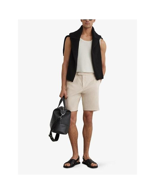 Reiss Natural Cantwell Side-Adjuster Stretch Cotton-Blend Shorts for men