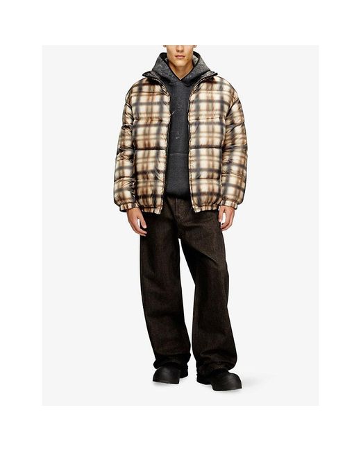 DIESEL Multicolor W-Bourbon-Enbm Reversible Padded Bomber Jacket for men