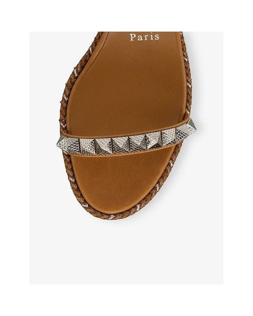 Christian Louboutin Multicolor Pyraclou 60 Leather Espadrilles