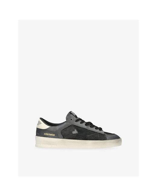 Golden Goose Deluxe Brand Black Stardan Suede And Mesh Trainers for men