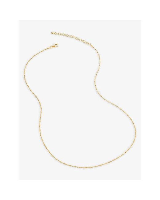 Monica Vinader White 18Ct-Plated Vermeil Sterling- Station Chain Necklace