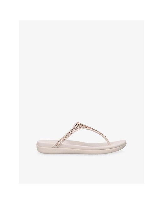 Fitflop Natural Solay Crystal Woven Sandals