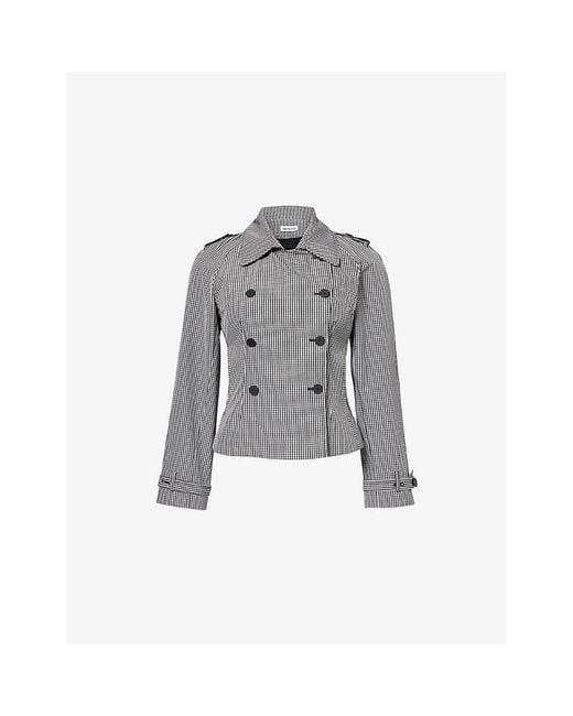 Peachy Den Gray Henri Gingham-Check Woven Jacket
