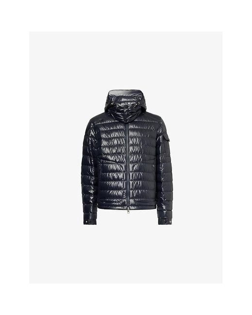 Moncler Blue Lauros Hooded Regular-Fit Shell-Down Jacket for men