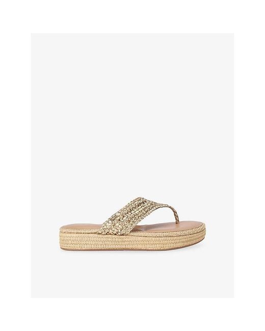 Carvela Kurt Geiger Natural Portofino Woven Sandals
