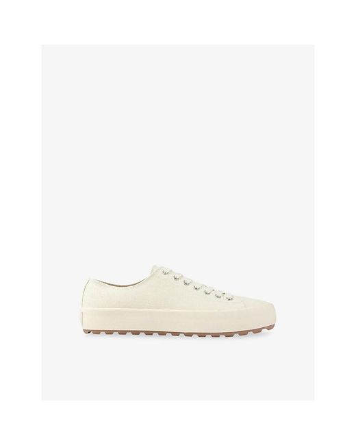 Sandro White Vulca Leather Low-Top Trainers for men