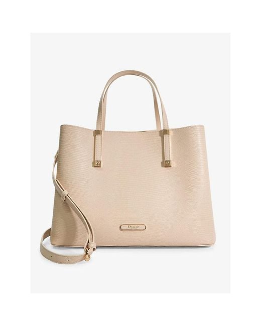Dune Natural Dorry Large Faux-leather Tote Bag