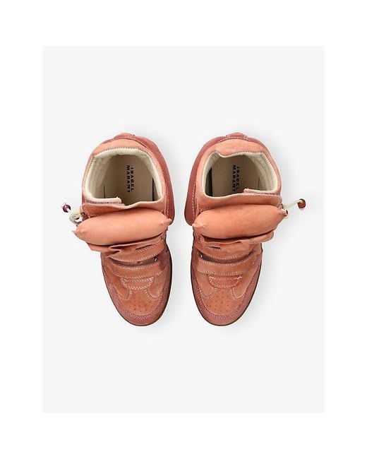 Isabel Marant Brown Bekett Wedge Suede High-Top Trainers
