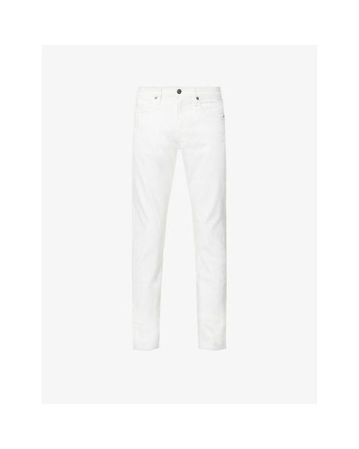 PAIGE White Lennox Slim-Fit Stretch-Denim Jeans for men