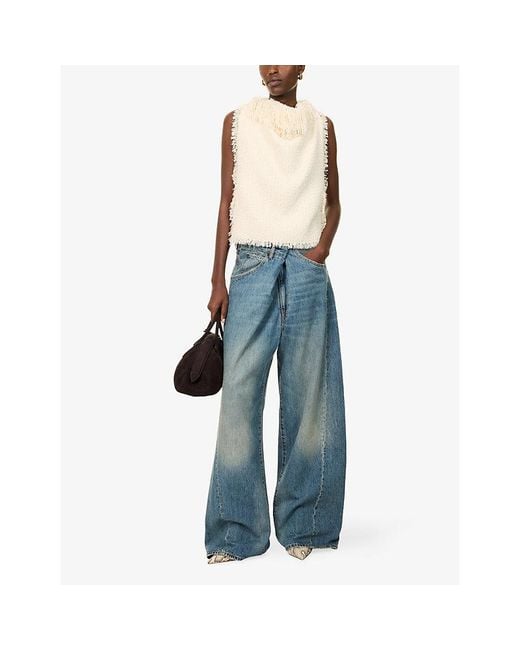 DARKPARK Blue Ines Fold Over Denim Jeans