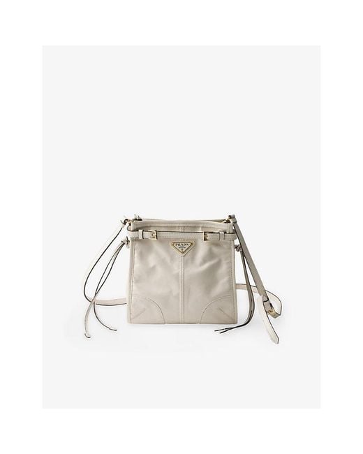 Prada Natural Bonnie Leather Mini Shoulder Bag