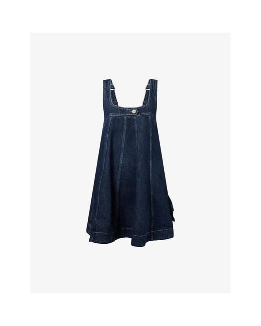 Damson Madder Blue Immy Sleeveless Denim Mini Dress