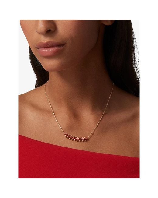 Cartier Metallic Clash De 18Ct Rose- And Dyed Agate Necklace