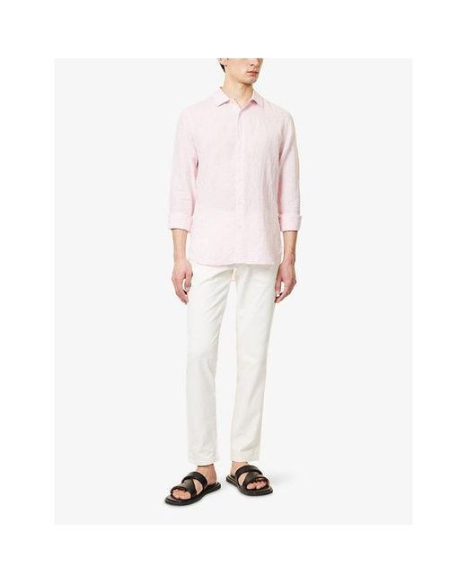 Orlebar Brown White Fallon Stretch-Cotton Trousers for men