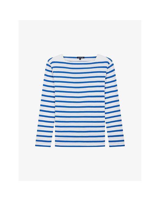 Soeur Blue Katy Stripe Cotton T-shirt