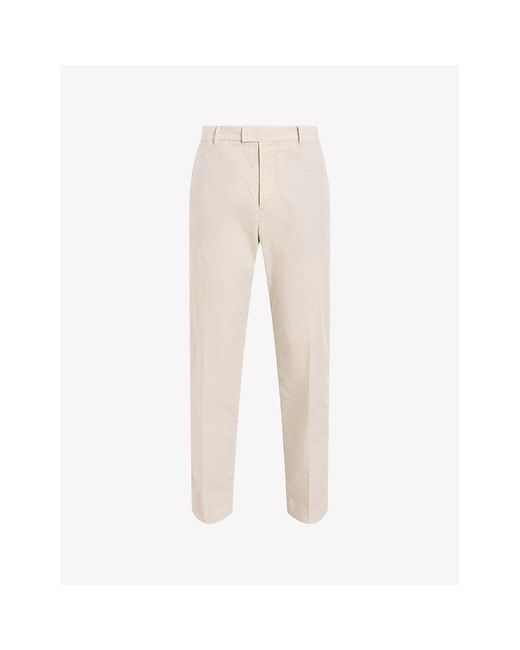 AllSaints Natural Bailey Mars Pressed-crease Organic-cotton Trousers for men