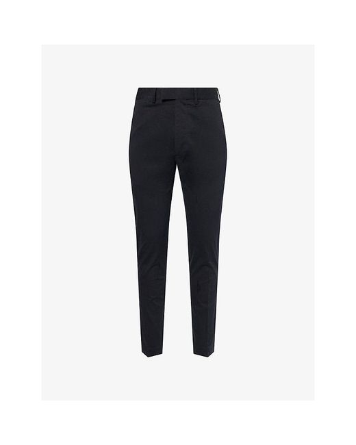 Tom Ford Blue Tapered-Leg Slip-Pocket Cotton Chino Trousers for men
