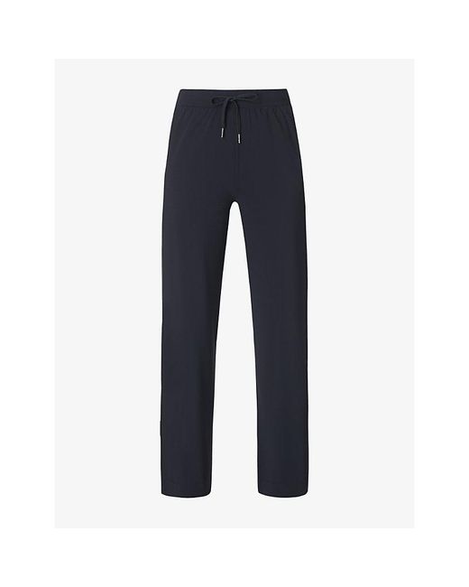 Sweaty Betty Blue Explorer Side Stripe Wide Leg Trousers