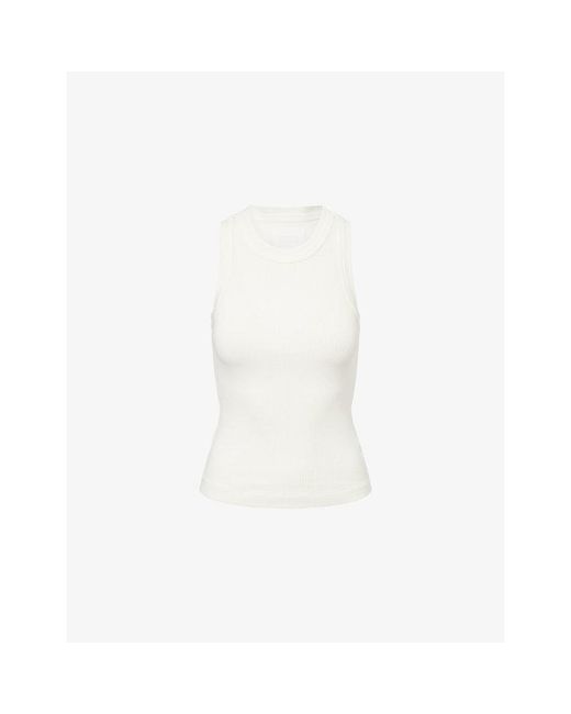 Citizens of Humanity White Isabel Ribbed Cotton-Jersey Tank Top
