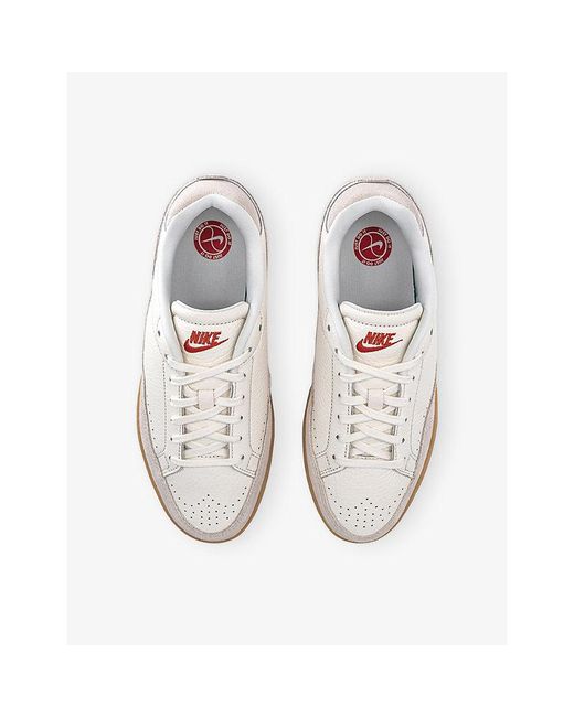 Nike White Tennis Centre Leather And Suede Trainers
