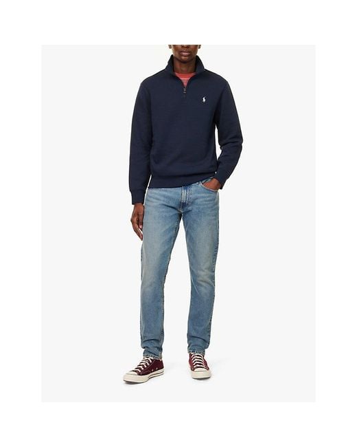 Polo Ralph Lauren Blue Parkside Brand-Patch Straight-Leg Regular-Fit Stretch-Denim Blend Jeans for men