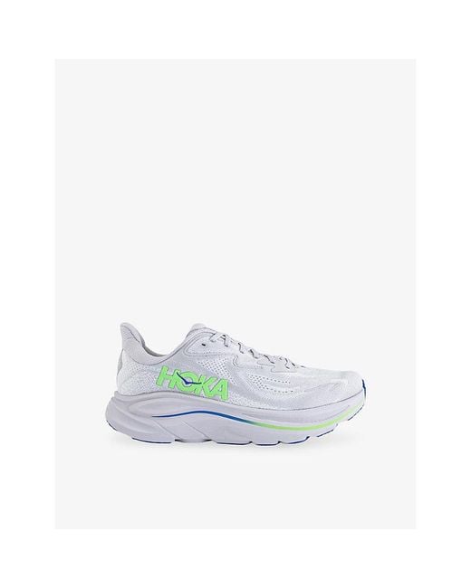 Deckers Hoka White Clifton 10 Mesh Trainers for men