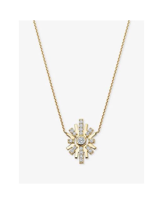 Astley Clarke Metallic Atomic 14Ct- And 0.254Ct Lab-Grown Diamond Drop Pendant Necklace