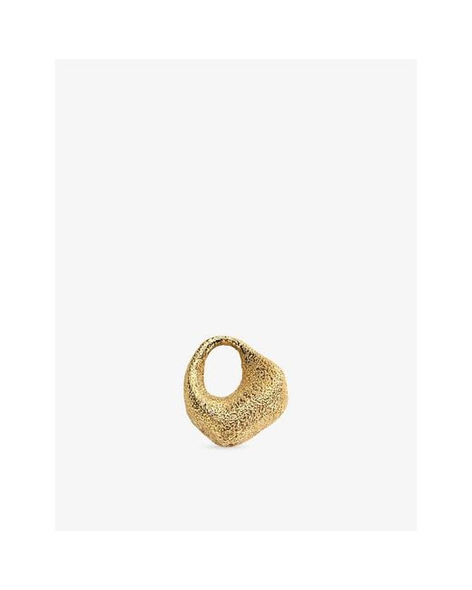 Monica Vinader Metallic Antica Textured Small 18Ct Vermeil Pendant