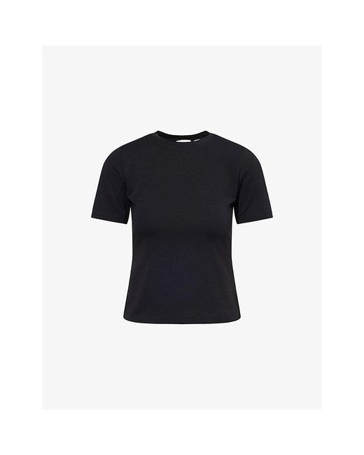 Varley Black Regina Fitted Jersey T-Shirt