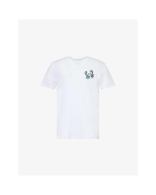 Derek Rose White Ripley Graphic-Print Cotton-Jersey T-Shirt for men