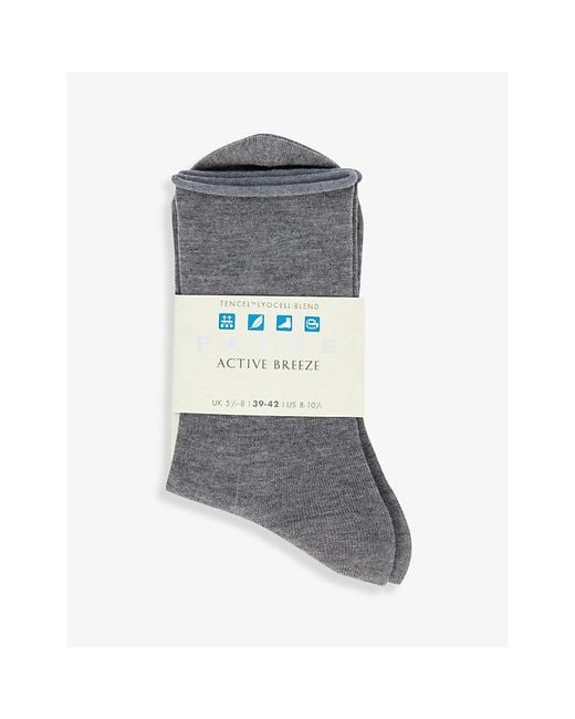 Falke Gray Active Breeze Stretch-Lyocell-Blend Socks