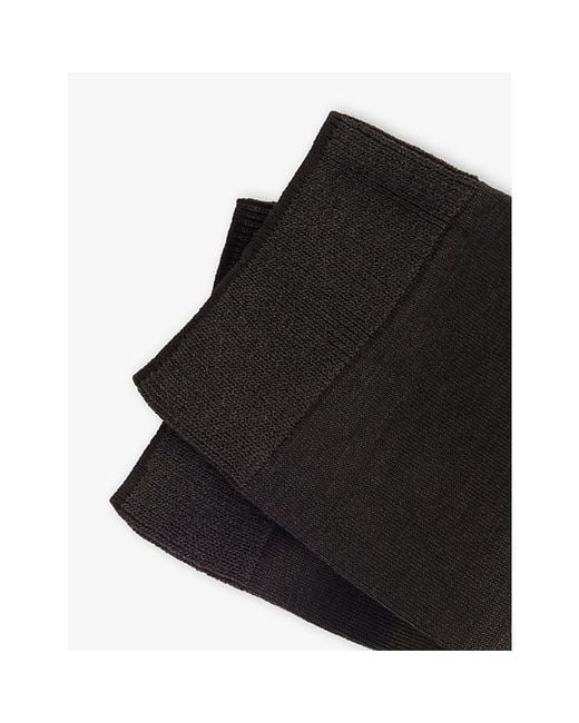 Falke Black Climawool Woven Socks