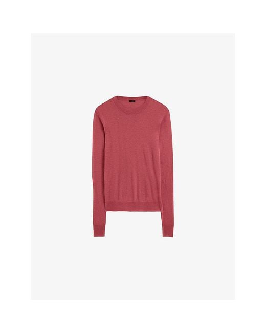 Joseph Red Cashair Round-Neck Cashmere Jumper