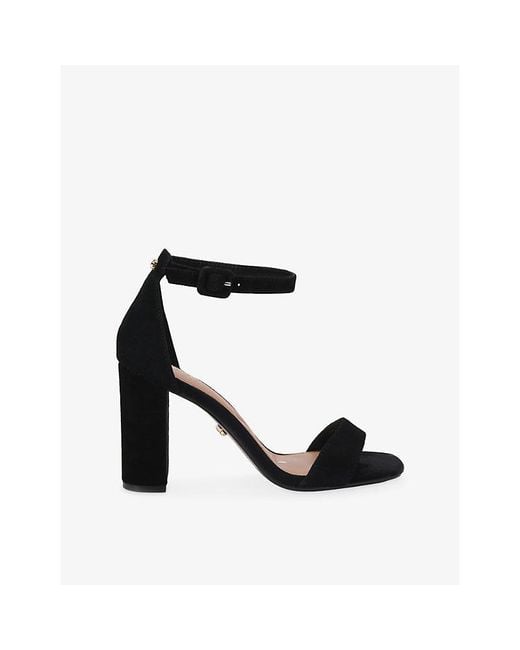 Carvela Kurt Geiger Black Regatta Suede Heeled Sandals