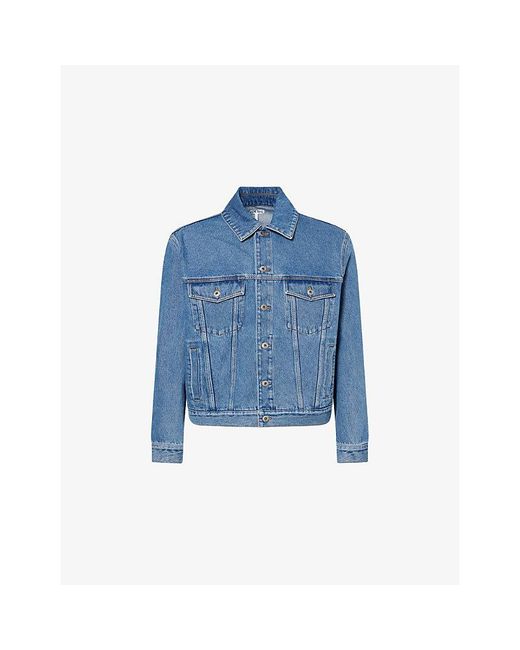 Loewe Blue Anagram Embroidered Denim Jacket for men