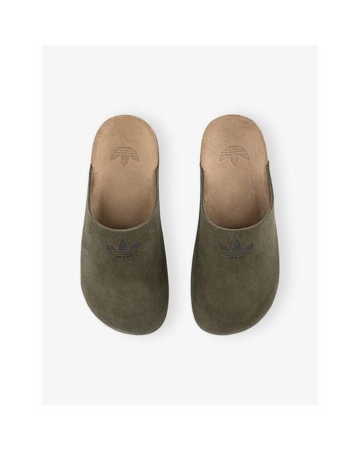 Adidas Green Adimule Suede Slides for men