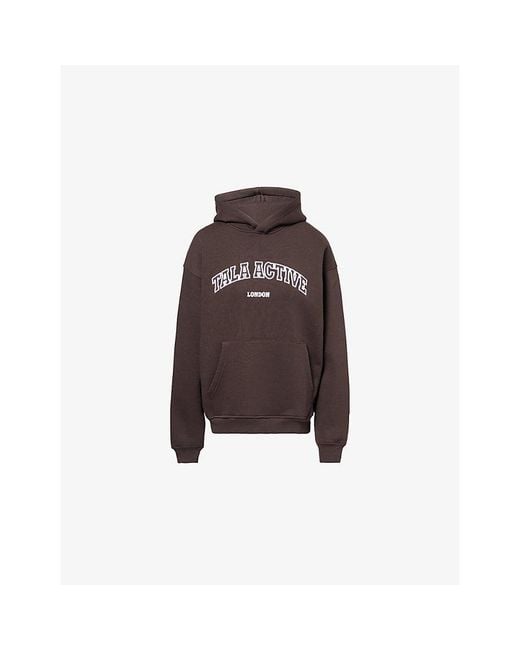 WE Are Tala Brown Actvive Oversized Cotton-Blend Hoodie