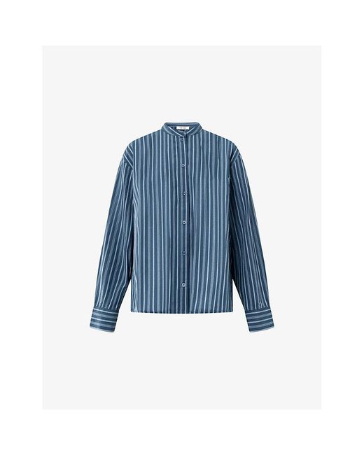 Nué Notes Blue Florian Stripe Cotton Shirt