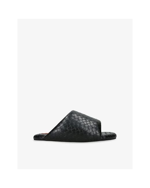 Simon Miller Black Woven Leather Sliders