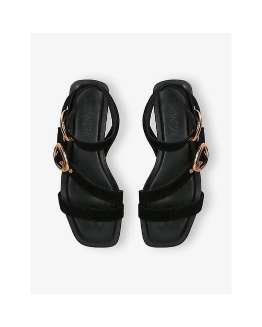 Steve Madden Black Karmin Suede Sandals